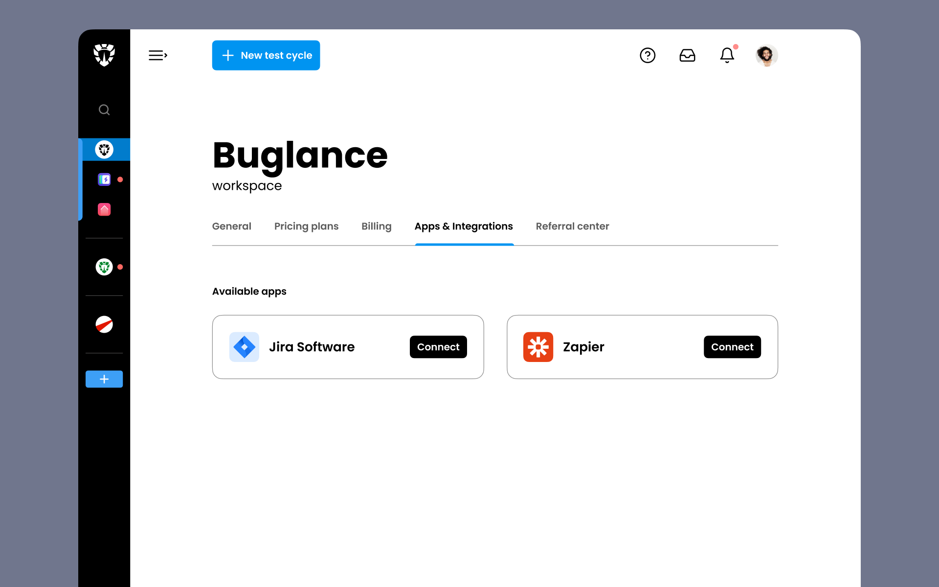 BuglanceWebAppIntegrations