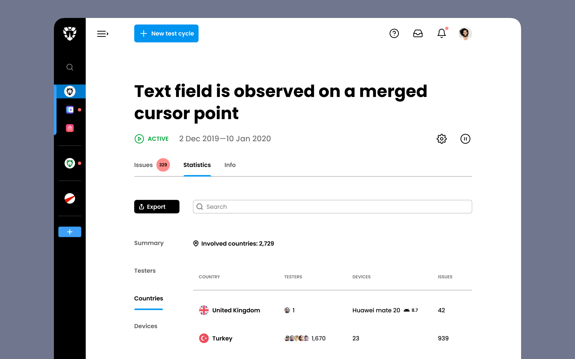 BuglanceWebAppReports