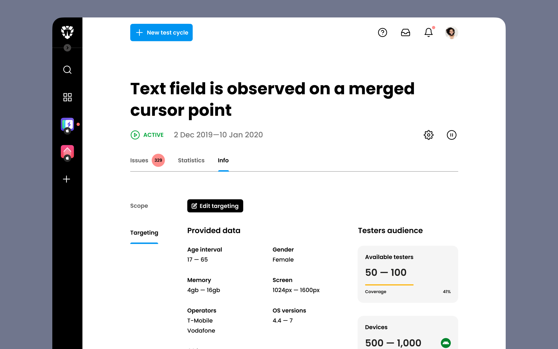 BuglanceWebAppReports