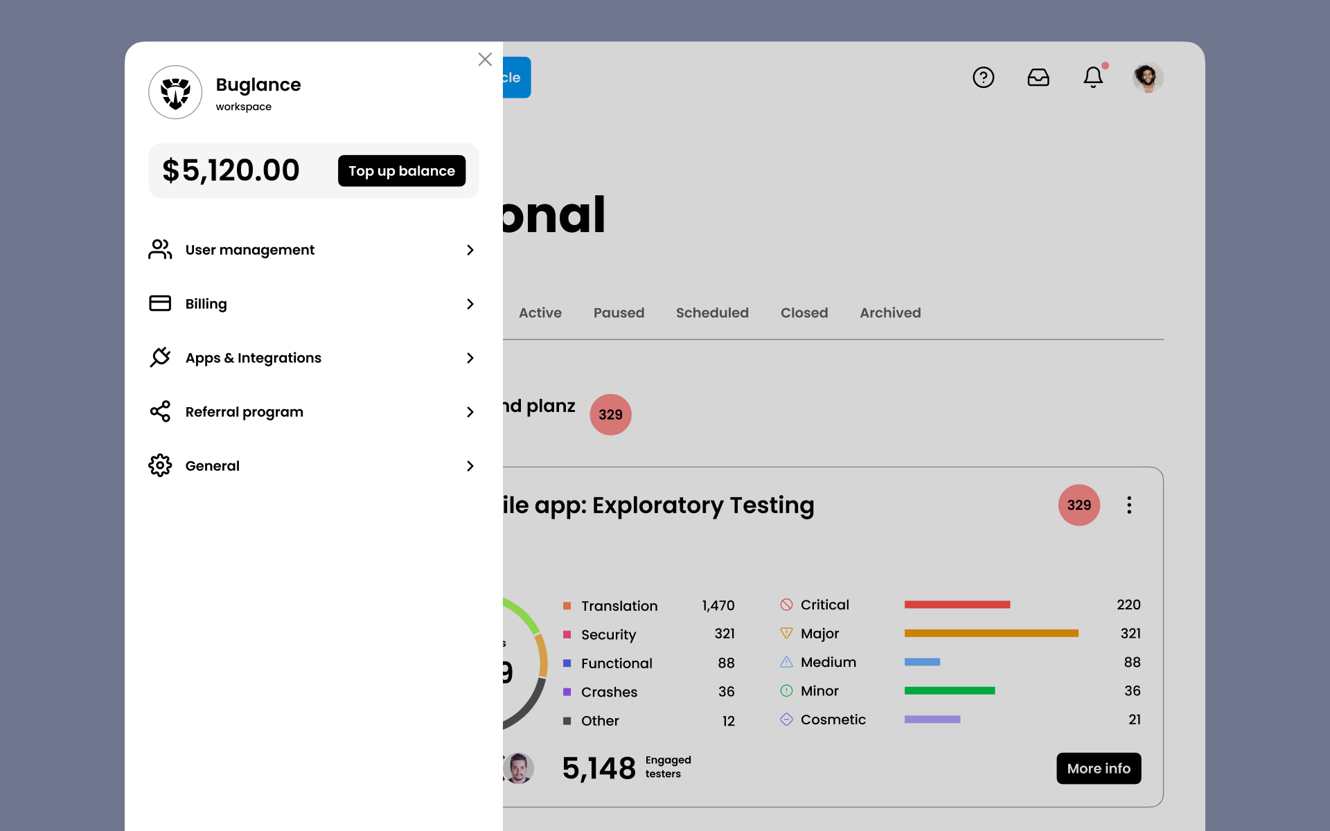 BuglanceWebApp