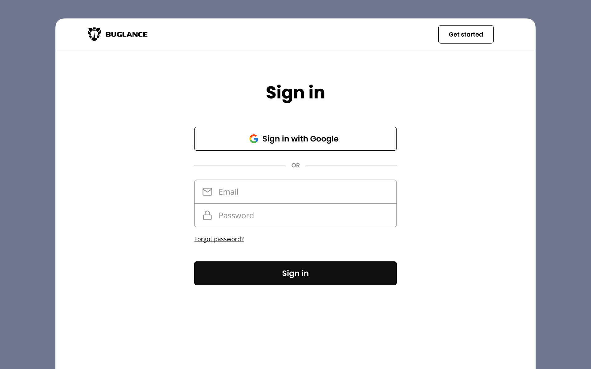 BuglanceWebApp